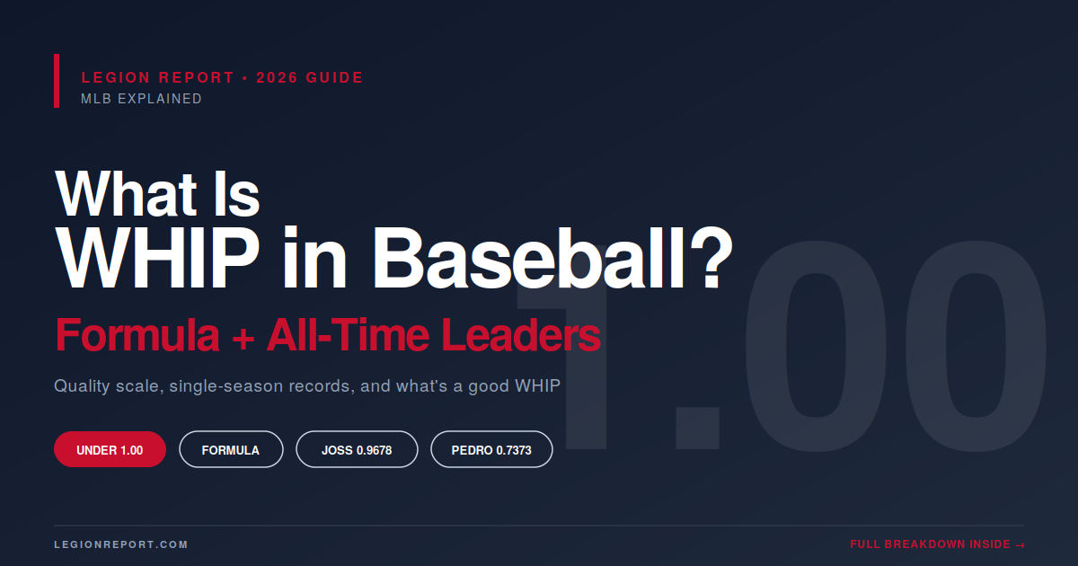 What Is WHIP in Baseball? Formula + All-Time Leaders