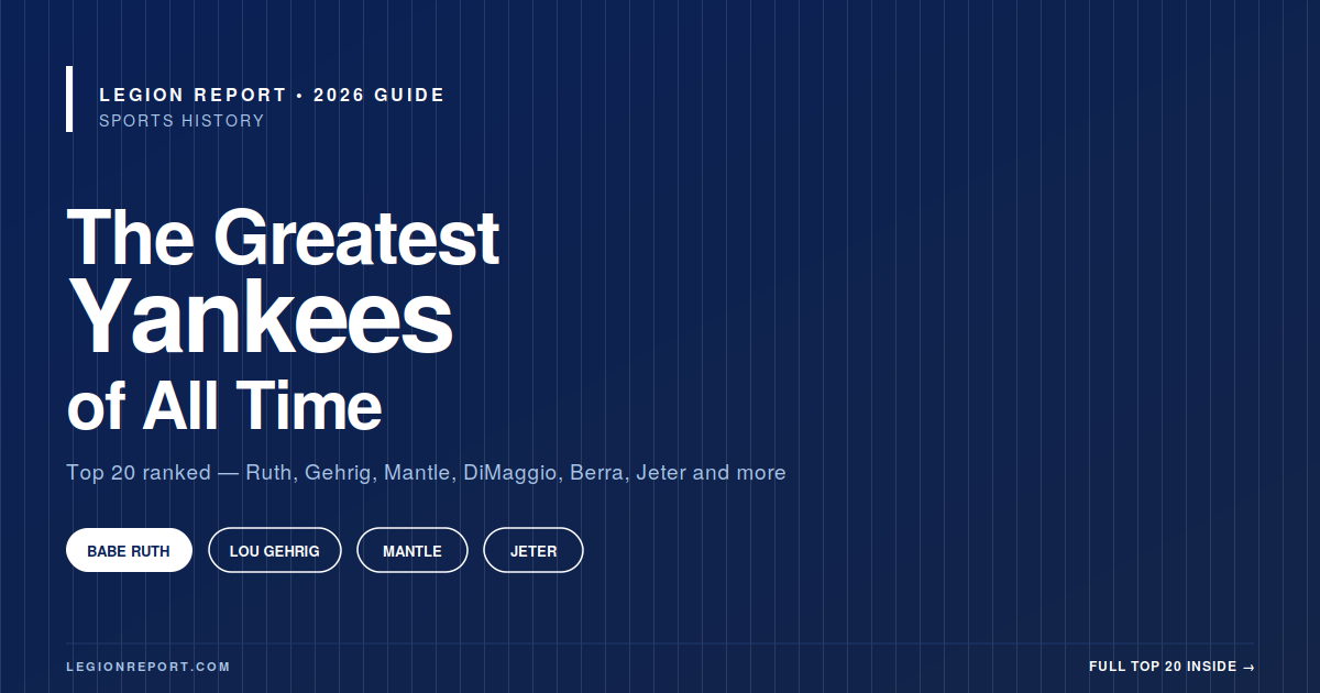 Greatest New York Yankees of All Time (Top 20 Ranked)