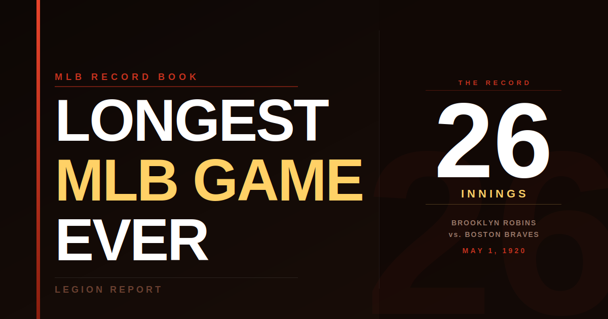Longest MLB Game Ever: The Complete Record Book